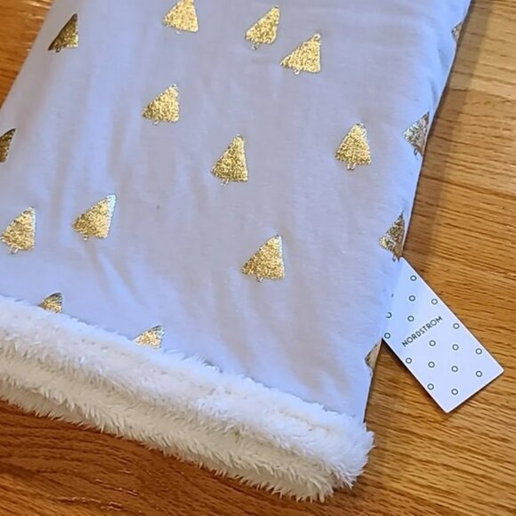 CLEARANCE Nordstrom Faux Fur Metallic Tree Baby Blanket - Picture 3 of 4